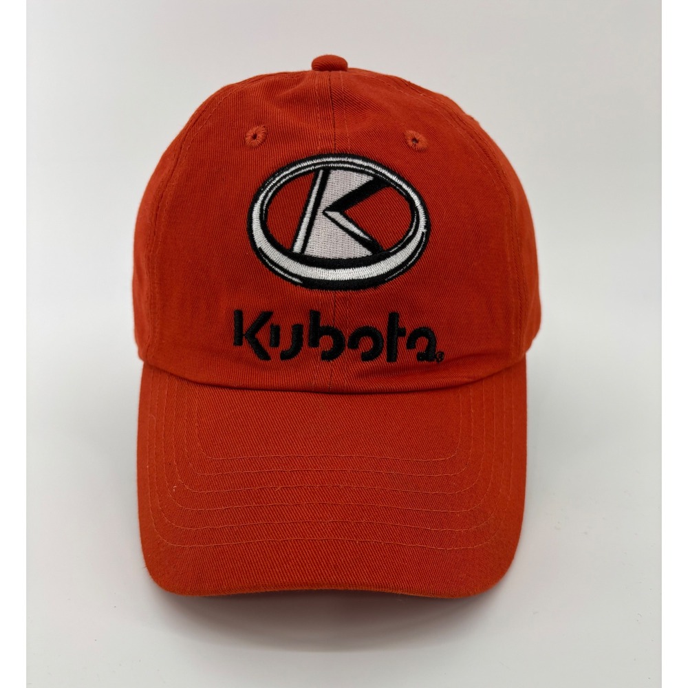 Kubota K-Products Hat Orange Embroidered Logo Adjustable Strap OSFM